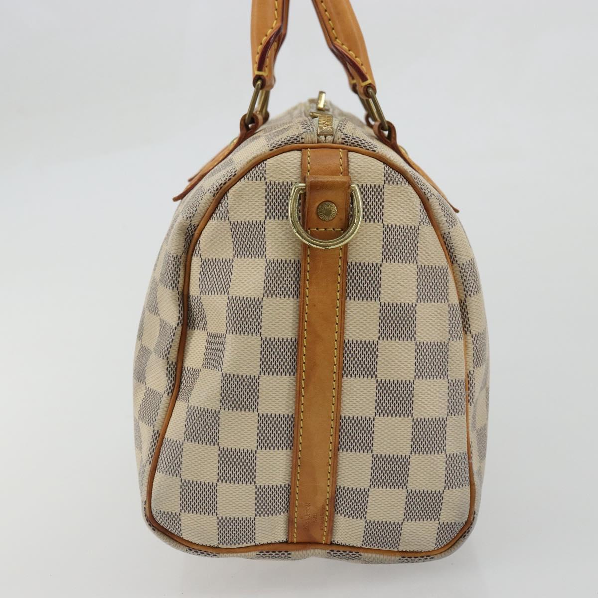 LOUIS VUITTON Damier Azur Speedy Bandouliere 25 Hand Bag N41000 LV Auth 175563