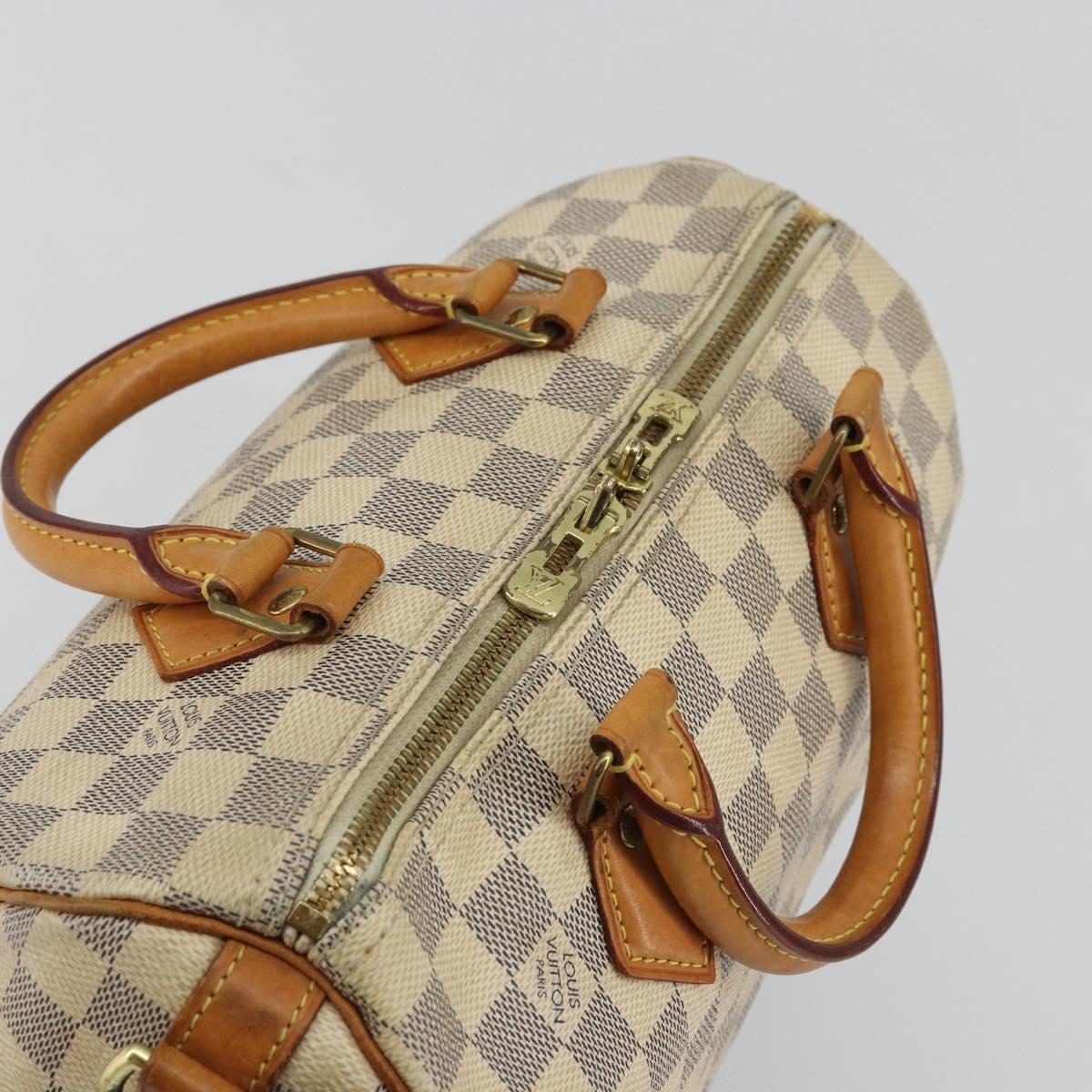 LOUIS VUITTON Damier Azur Speedy Bandouliere 25 Hand Bag N41000 LV Auth 175563