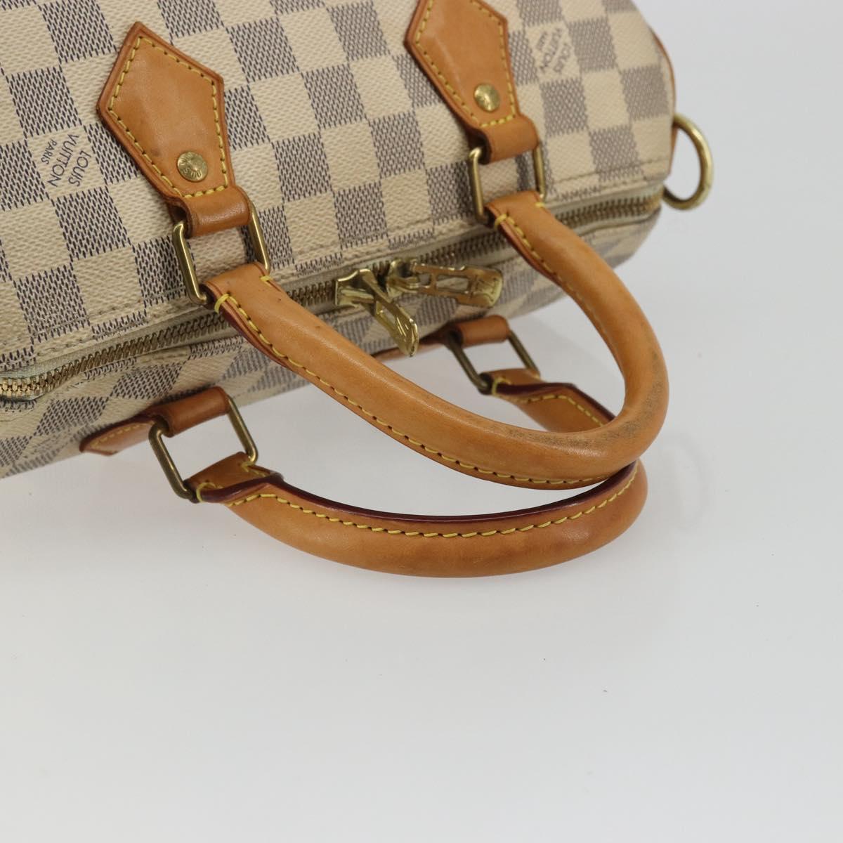 LOUIS VUITTON Damier Azur Speedy Bandouliere 25 Hand Bag N41000 LV Auth 175563
