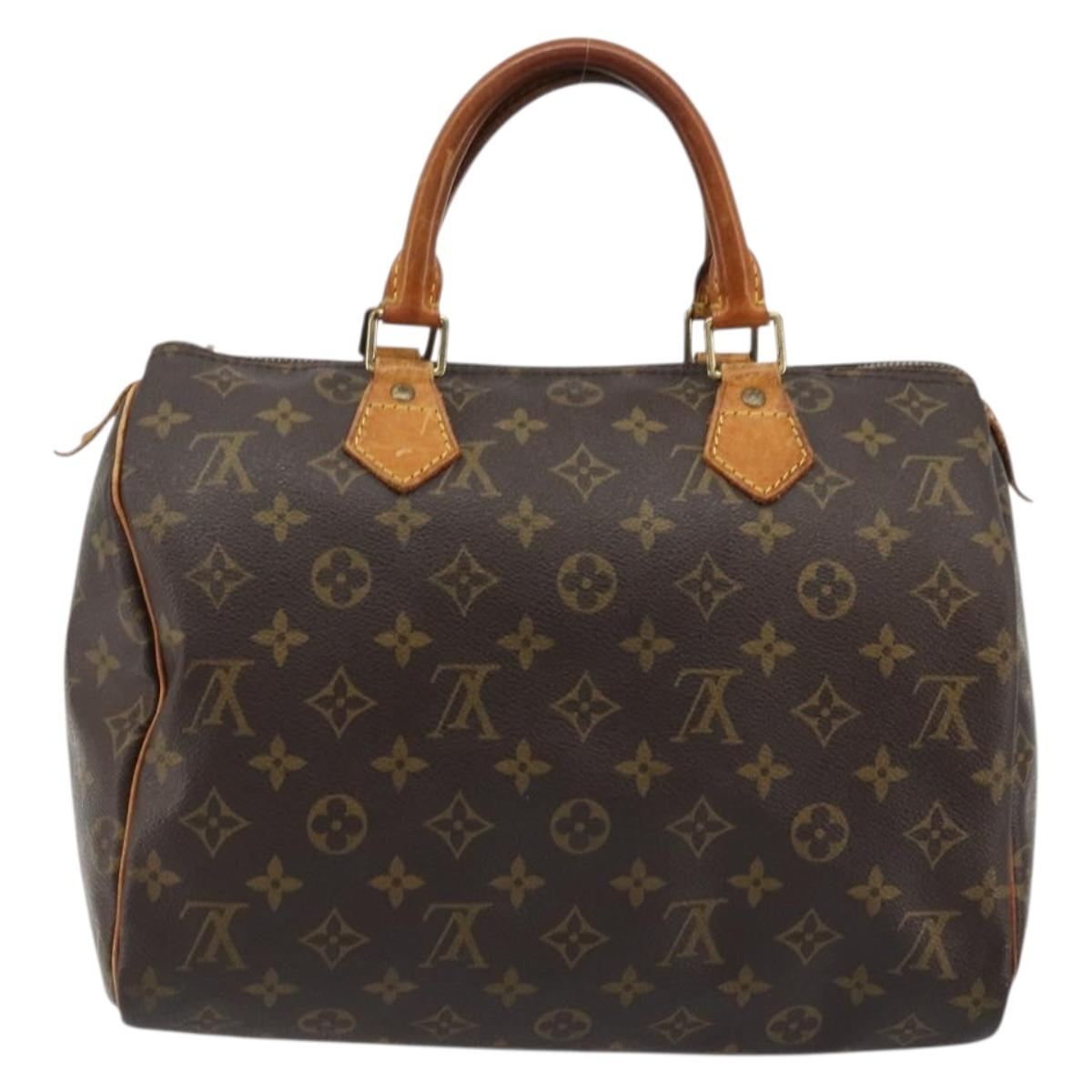 LOUIS VUITTON Monogram Speedy 30 Hand Bag M41526 LV Auth 175607