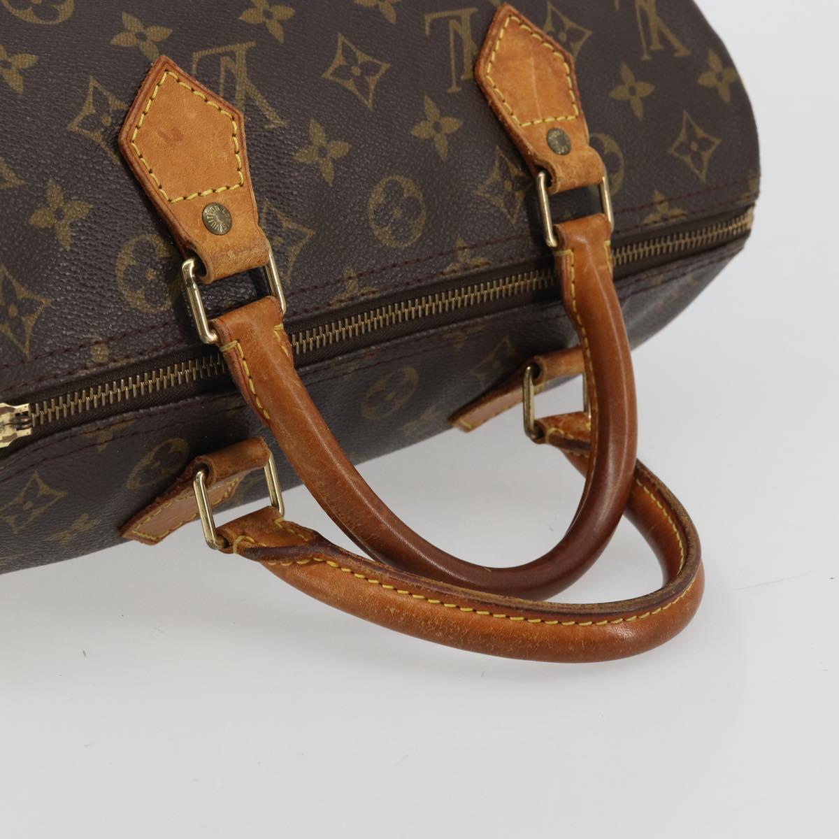 LOUIS VUITTON Monogram Speedy 30 Hand Bag M41526 LV Auth 175607