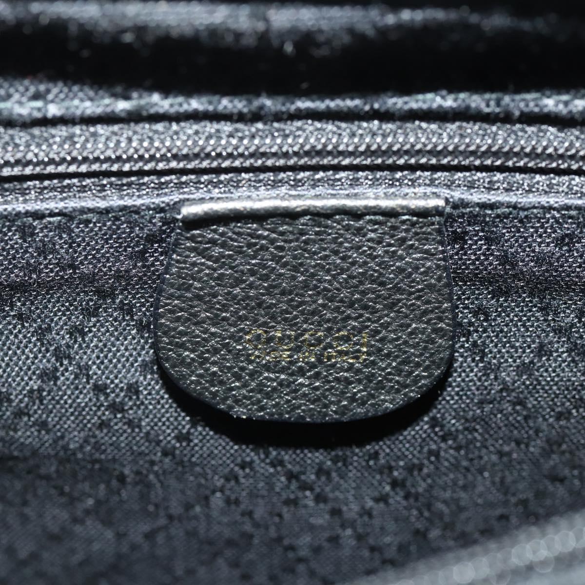 GUCCI Bamboo Tote Bag Suede 2way Black Gold 002 123 0322 Auth 175645