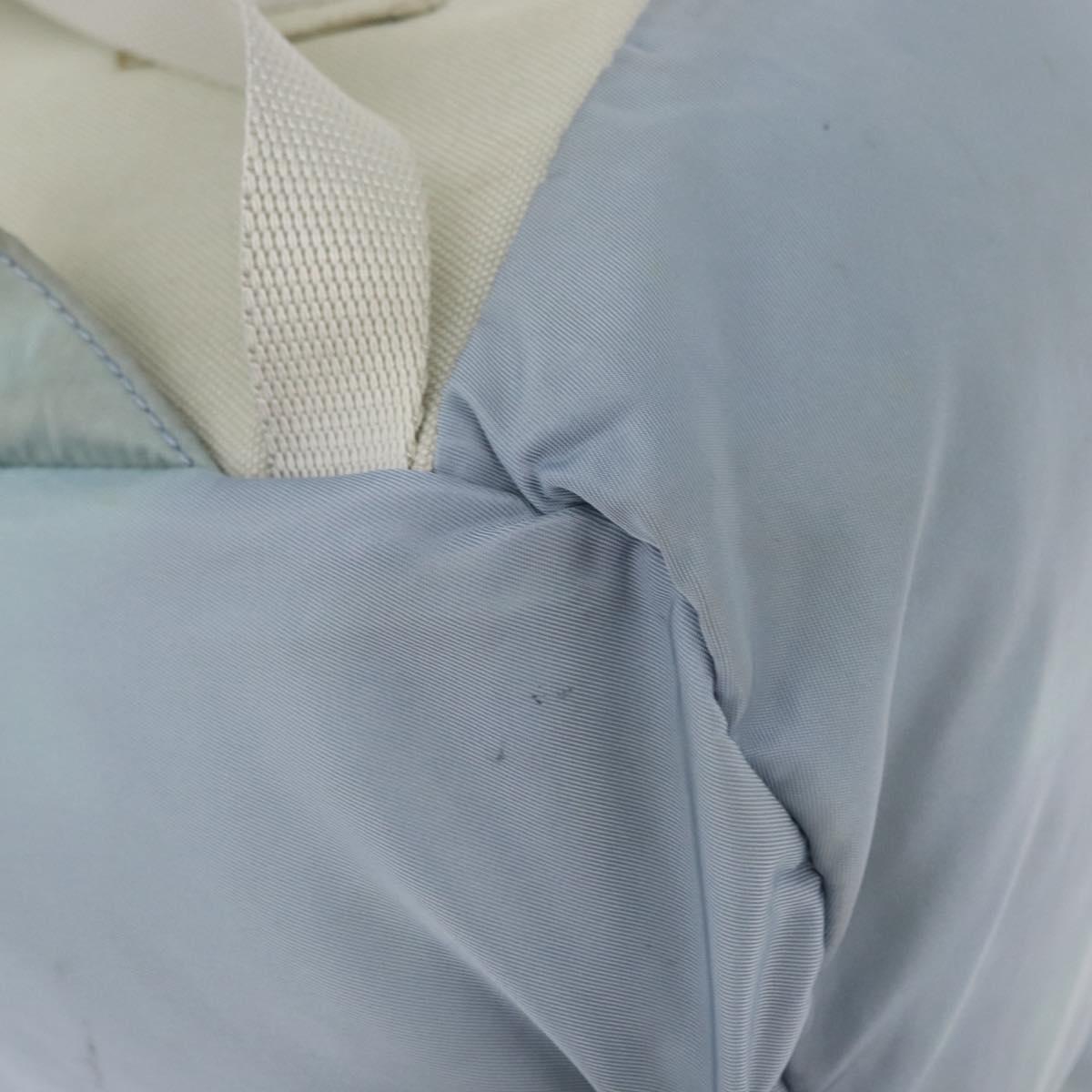 PRADA Backpack Nylon Light Blue Silver Auth 175701