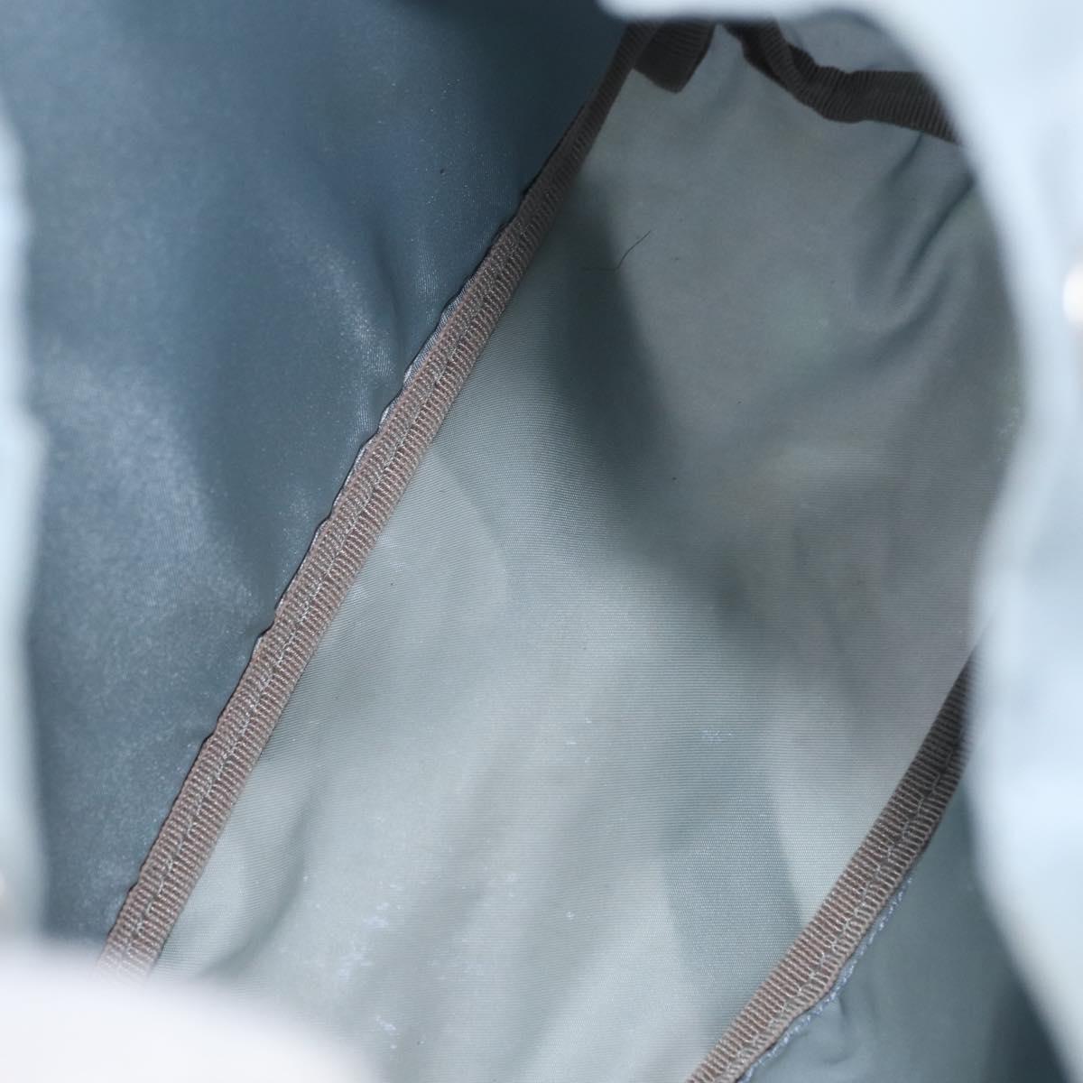 PRADA Backpack Nylon Light Blue Silver Auth 175701