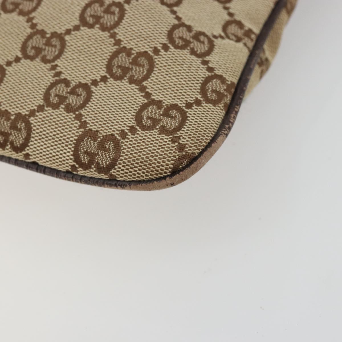GUCCI GG Canvas Web Sherry Line Shoulder Bag Beige Red Green 144388 Auth 175734