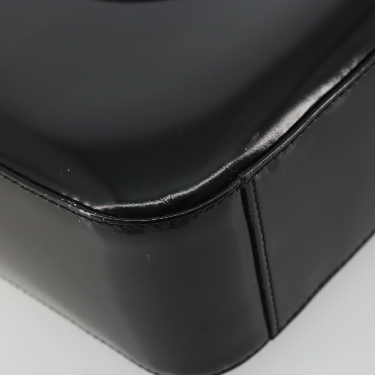 GUCCI Shoulder Bag Patent leather Black Silver 000 1013 0506 Auth 175750