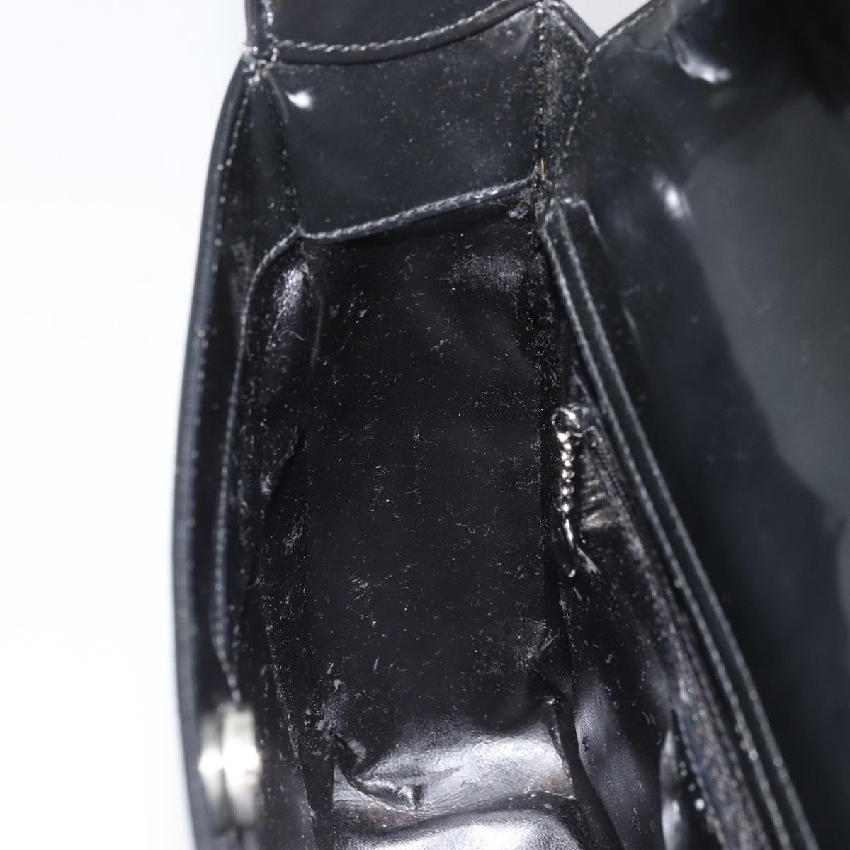 GUCCI Shoulder Bag Patent leather Black Silver 000 1013 0506 Auth 175750
