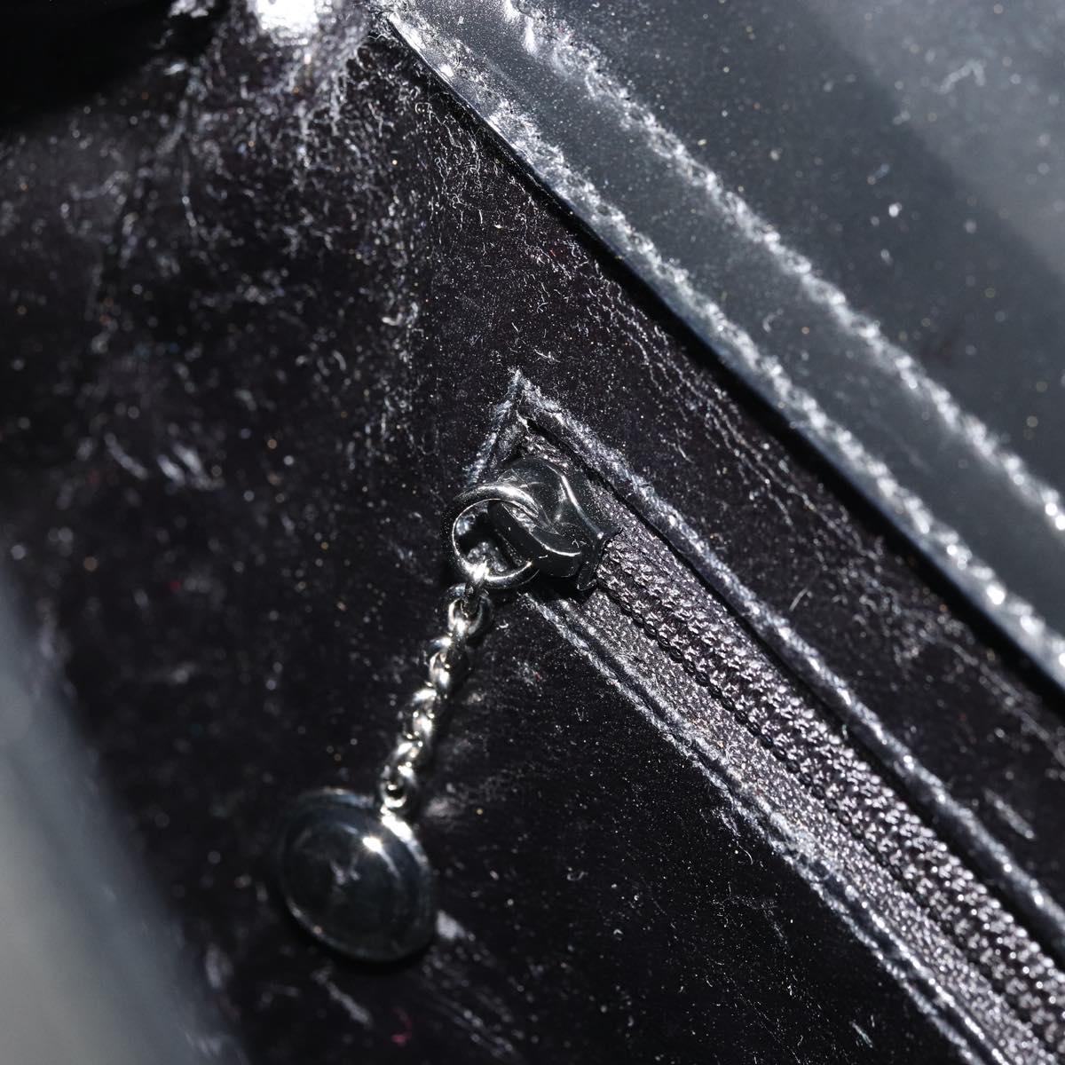 GUCCI Shoulder Bag Patent leather Black Silver 000 1013 0506 Auth 175750