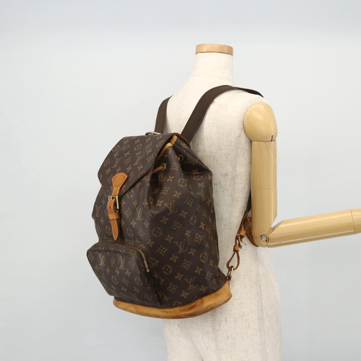LOUIS VUITTON Monogram Montsouris GM Backpack M51135 LV Auth 175760