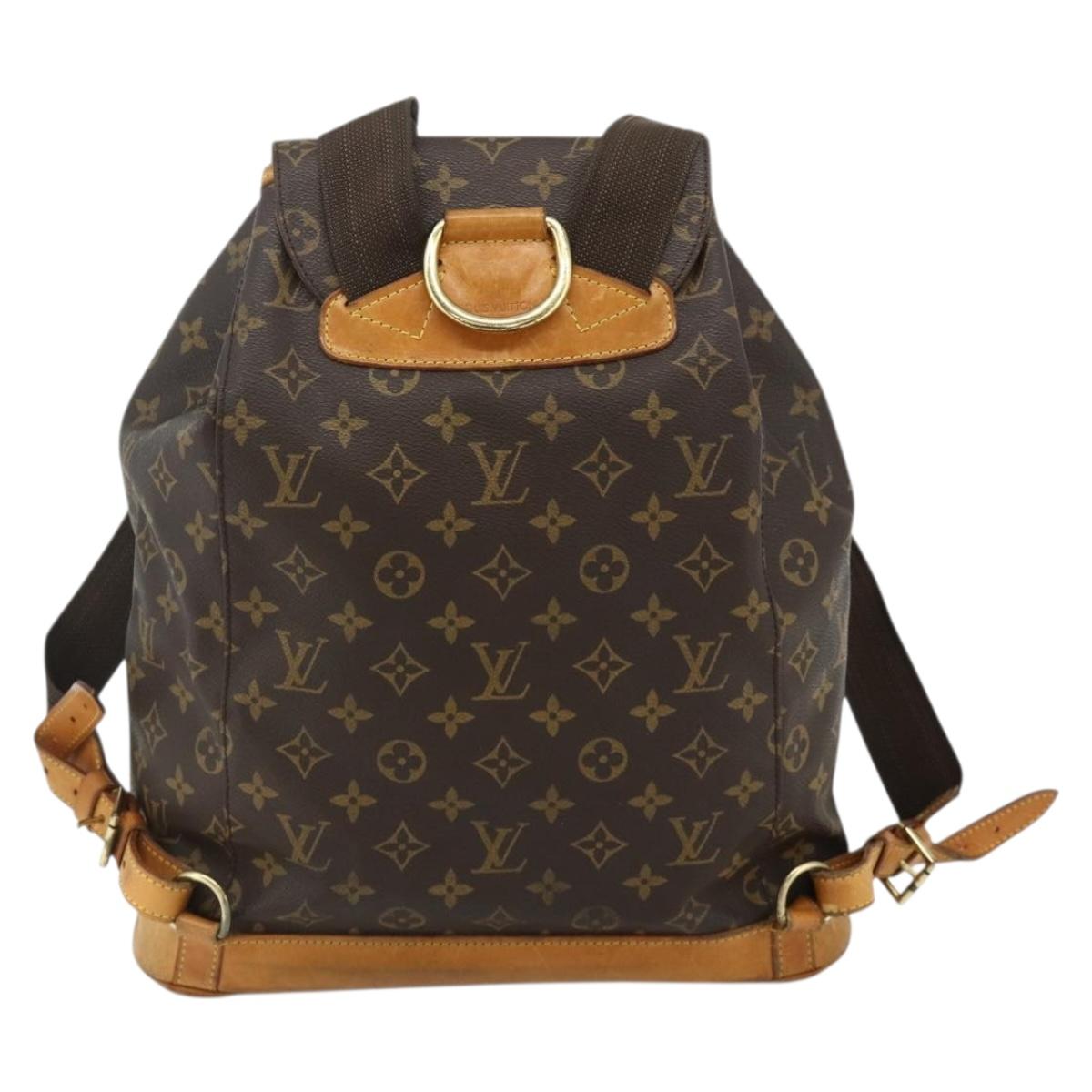 LOUIS VUITTON Monogram Montsouris GM Backpack M51135 LV Auth 175760