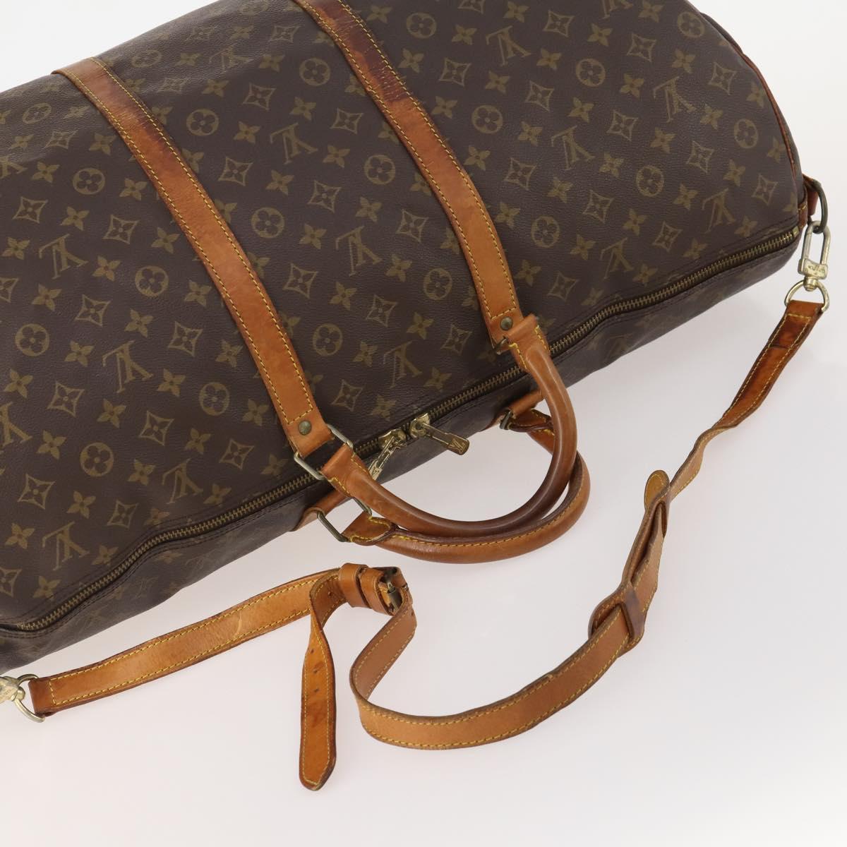 LOUIS VUITTON Monogram Keepall Bandouliere 60 Boston Bag M41412 LV Auth 175768