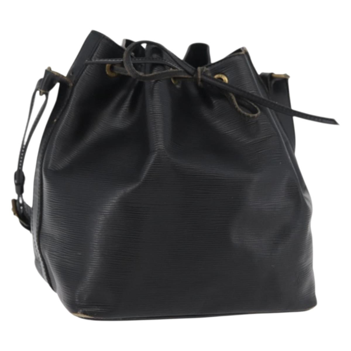 LOUIS VUITTON Epi Petit Noe Shoulder Bag Black M44102 LV Auth 175772