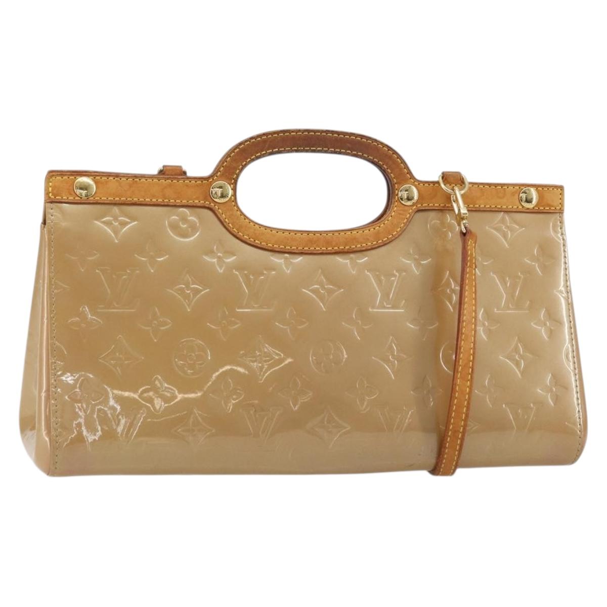 LOUIS VUITTON Monogram Vernis Roxbury Drive Bag 2Way Noisette M91372 Auth 175820