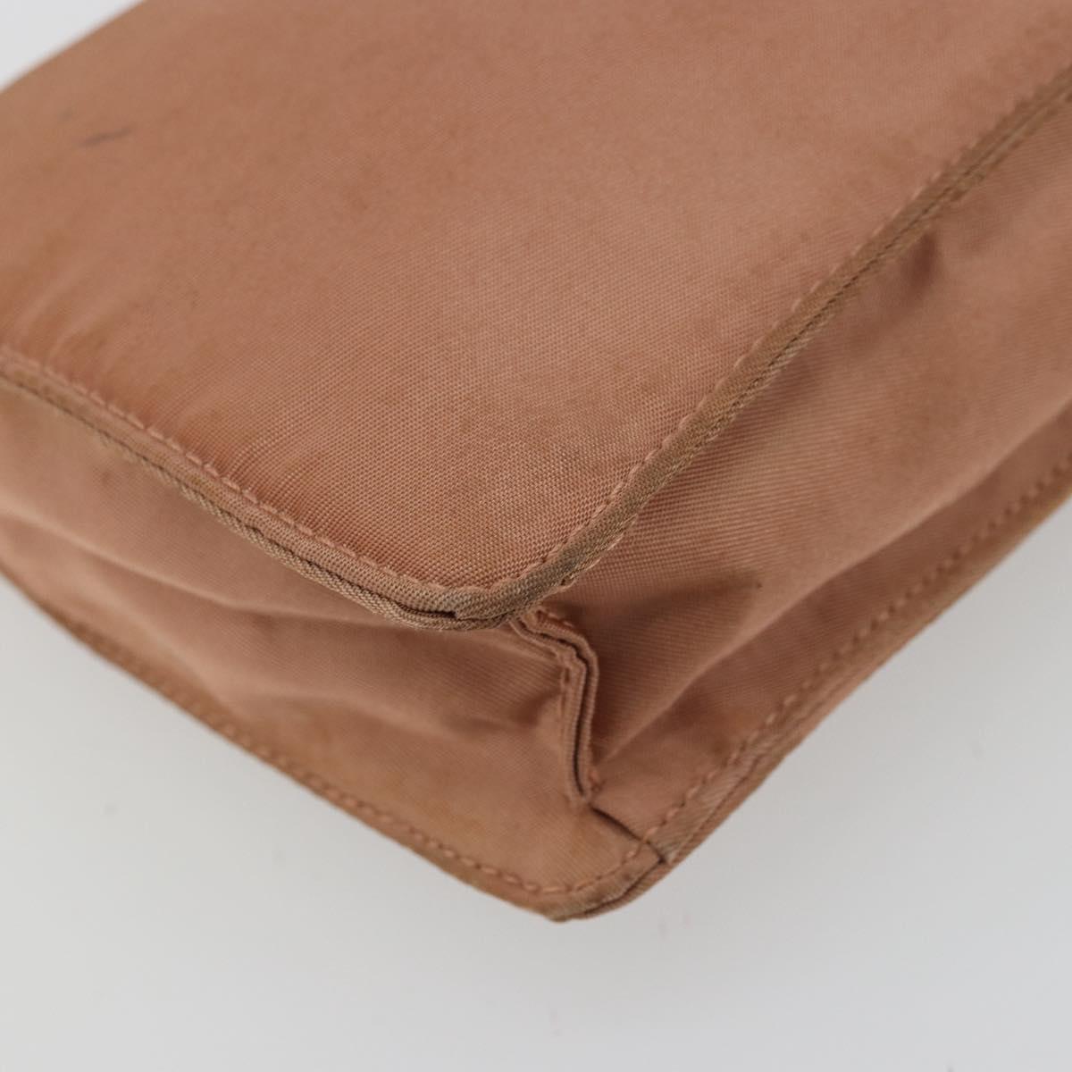 PRADA Accessory Pouch Nylon Pink Gold Auth 175840