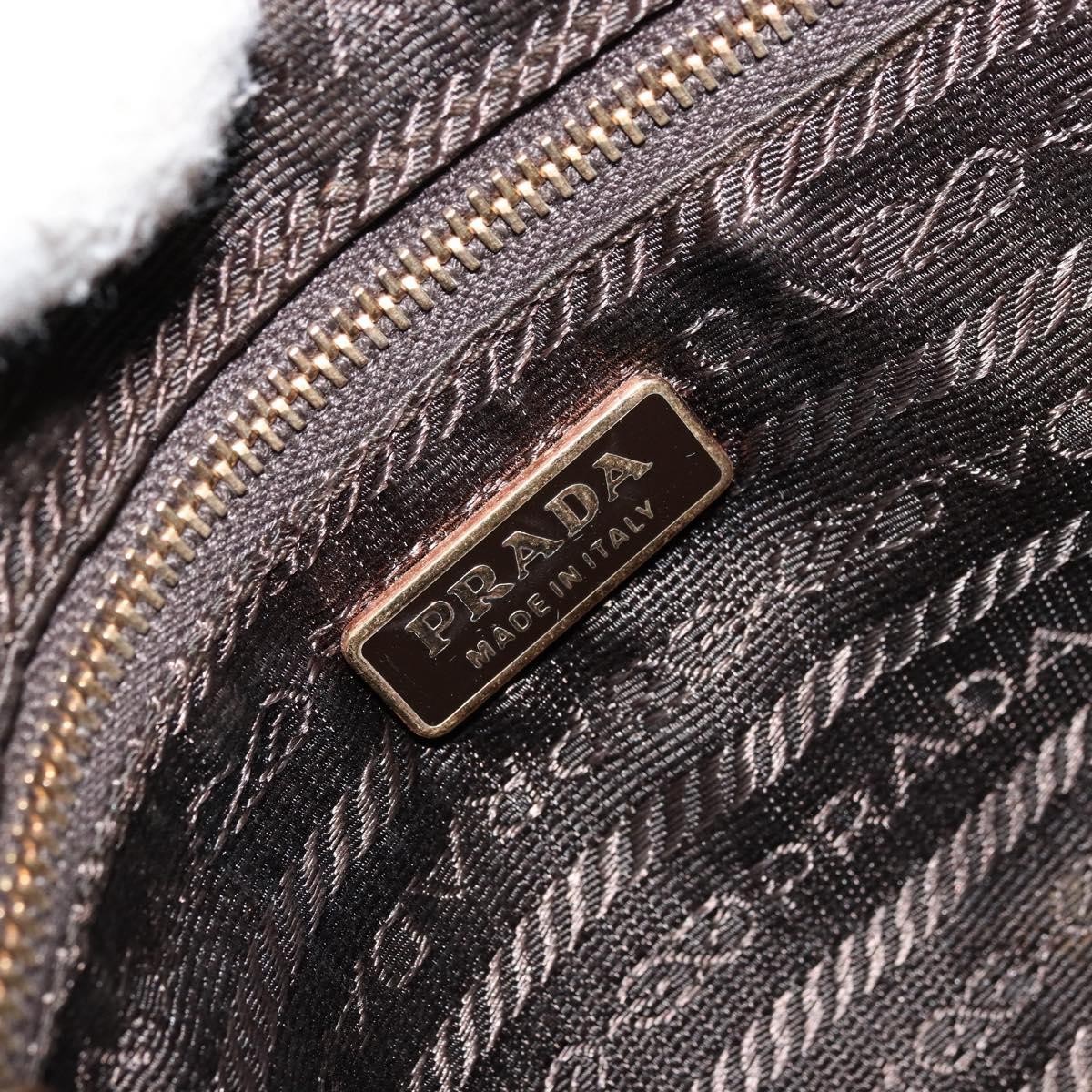 PRADA Accessory Pouch Nylon Pink Gold Auth 175840