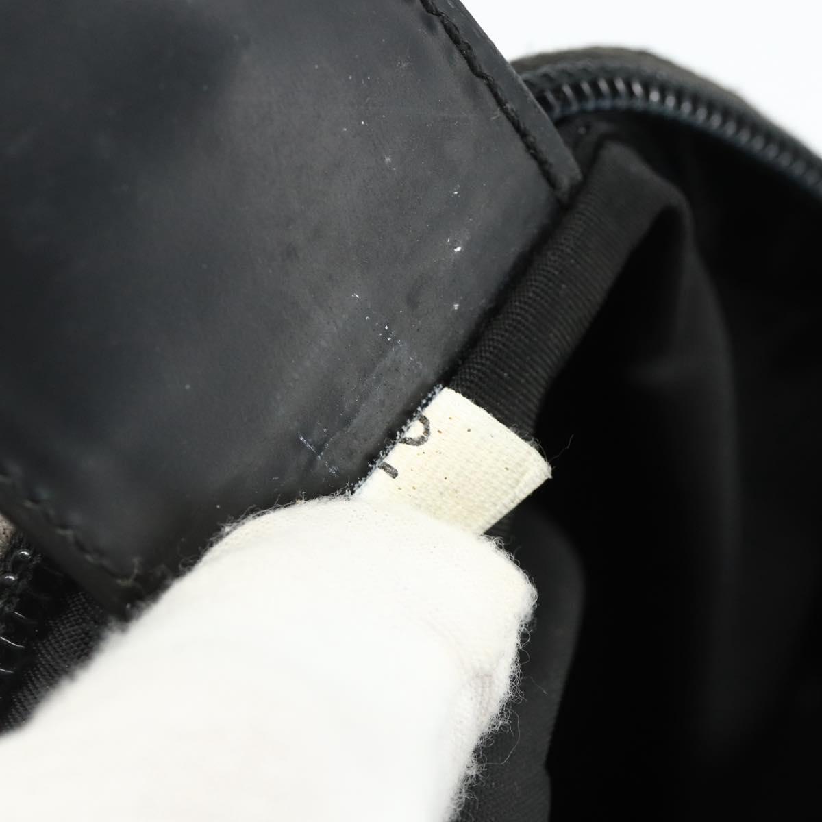 PRADA Shoulder Bag Nylon Black Silver Auth 175841A