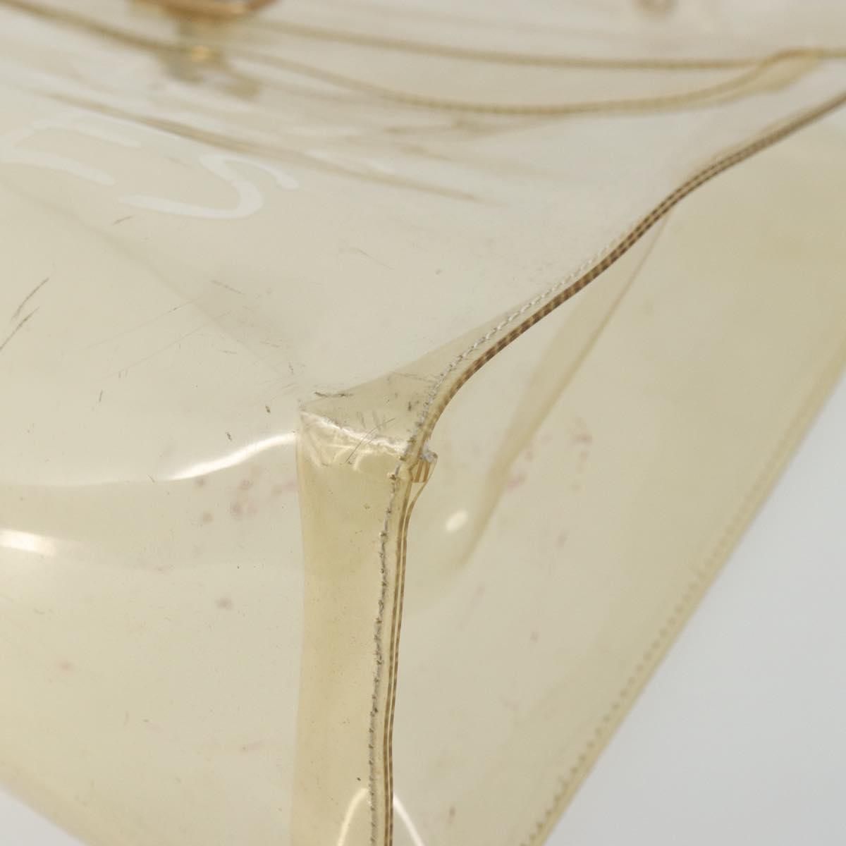 HERMES Vinyl Kelly Hand Bag Vinyl Clear Auth 175855