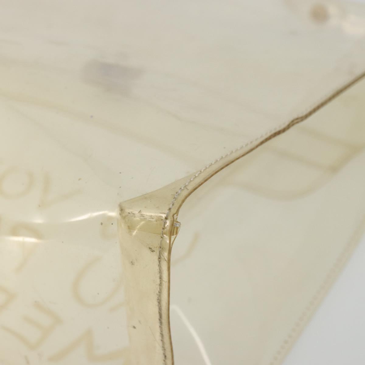 HERMES Vinyl Kelly Hand Bag Vinyl Clear Auth 175855