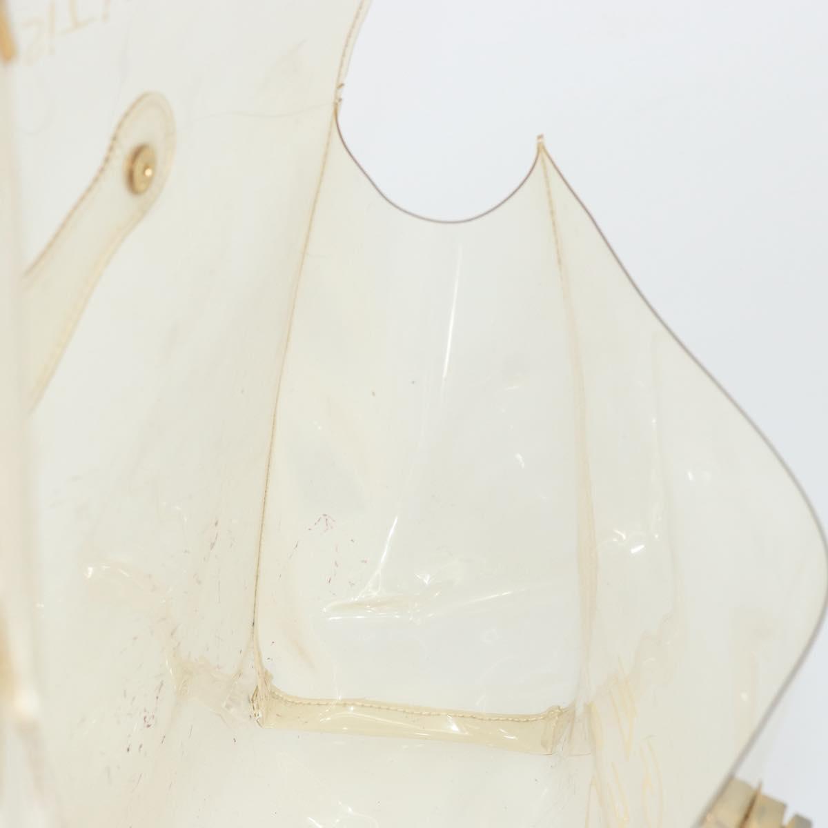 HERMES Vinyl Kelly Hand Bag Vinyl Clear Auth 175855