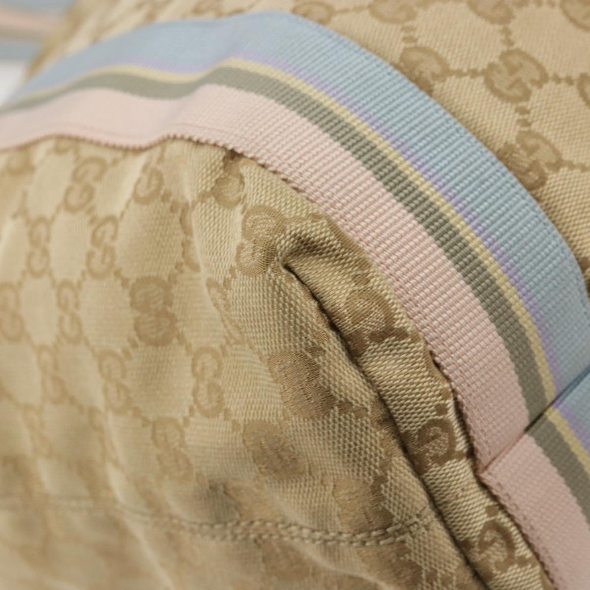 GUCCI GG Canvas Sherry Line Tote Bag Beige 189669 Auth 175861A