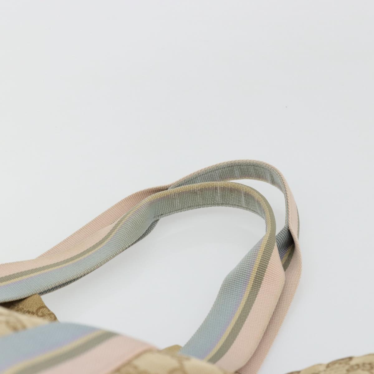 GUCCI GG Canvas Sherry Line Tote Bag Beige 189669 Auth 175861A