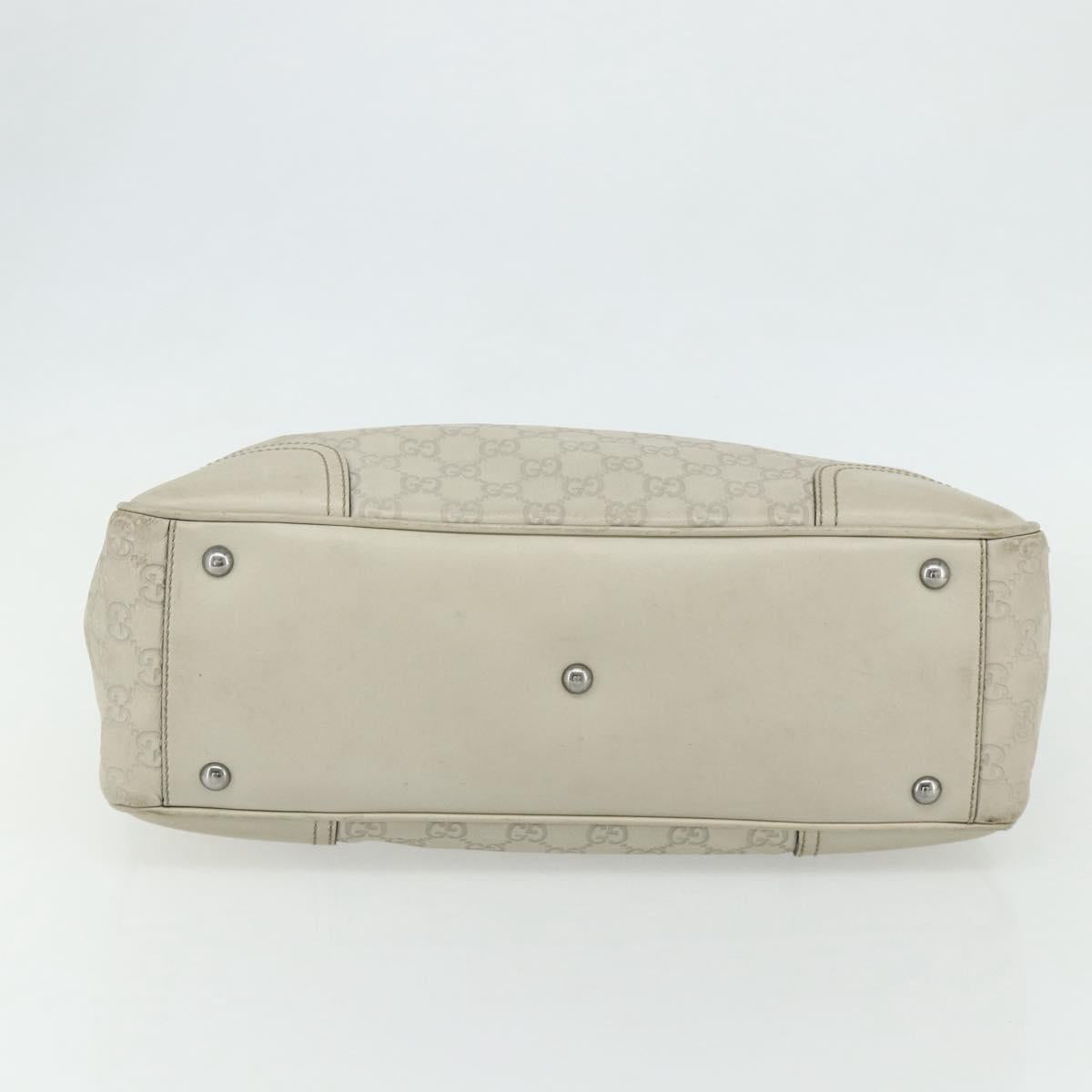 GUCCI GG Canvas Guccissima WebSherry Line Bag Leather Ivory 293599 Auth 175873