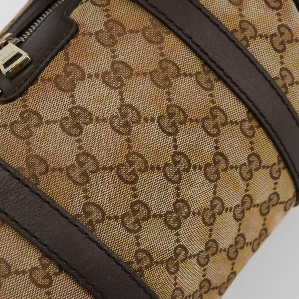 GUCCI GG Canvas Mini Boston Bag Beige Gold 269876 Auth 175892