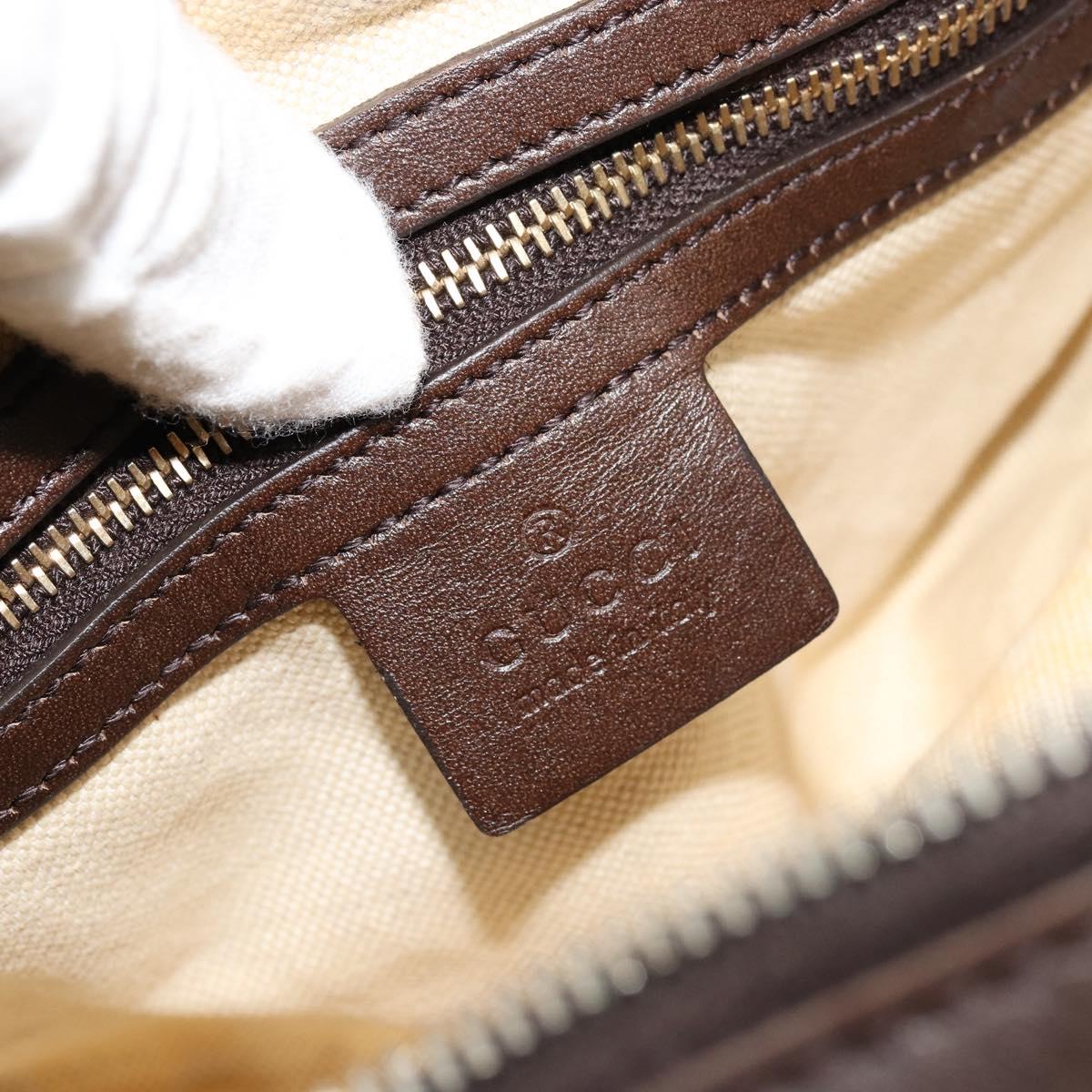 GUCCI GG Canvas Mini Boston Bag Beige Gold 269876 Auth 175892