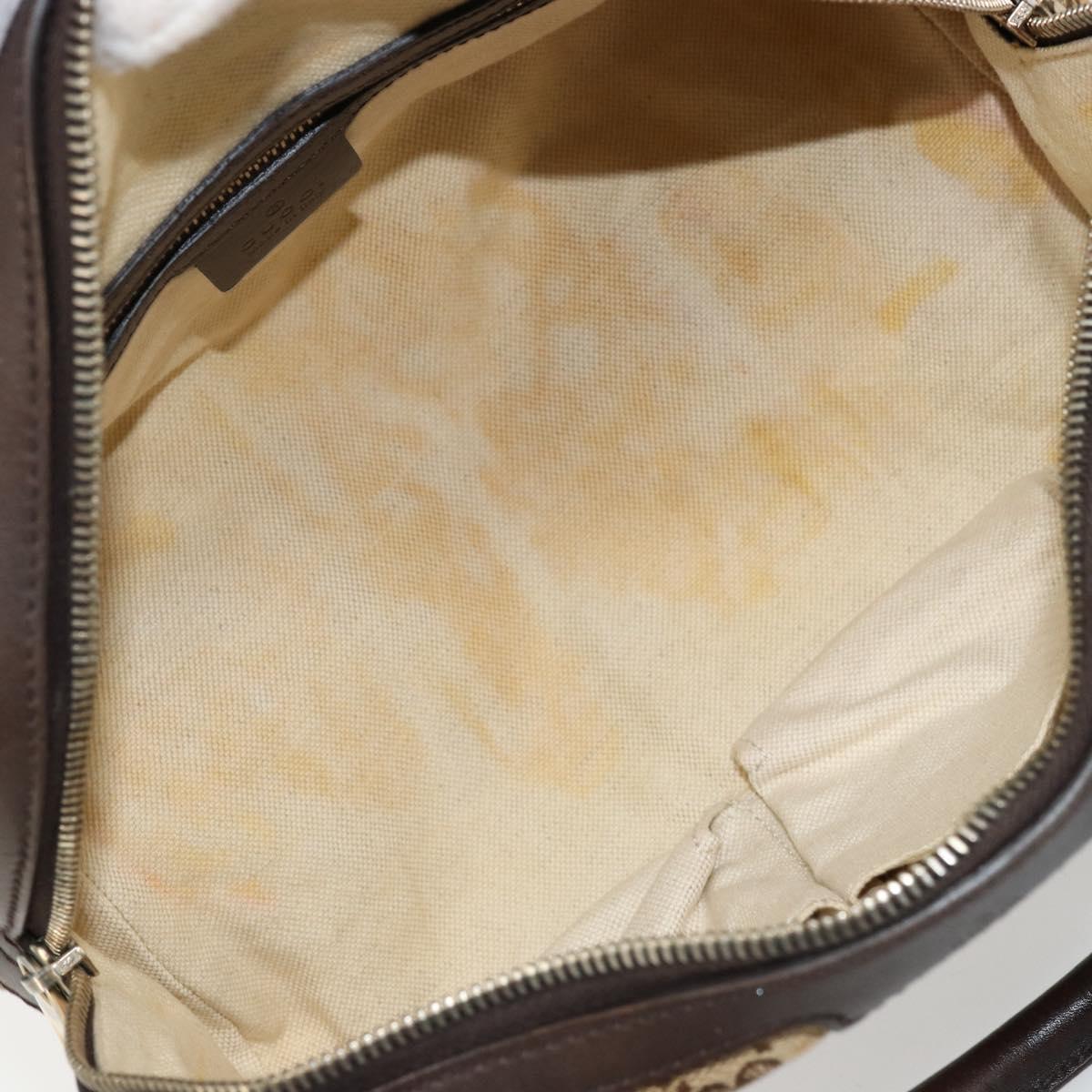 GUCCI GG Canvas Mini Boston Bag Beige Gold 269876 Auth 175892