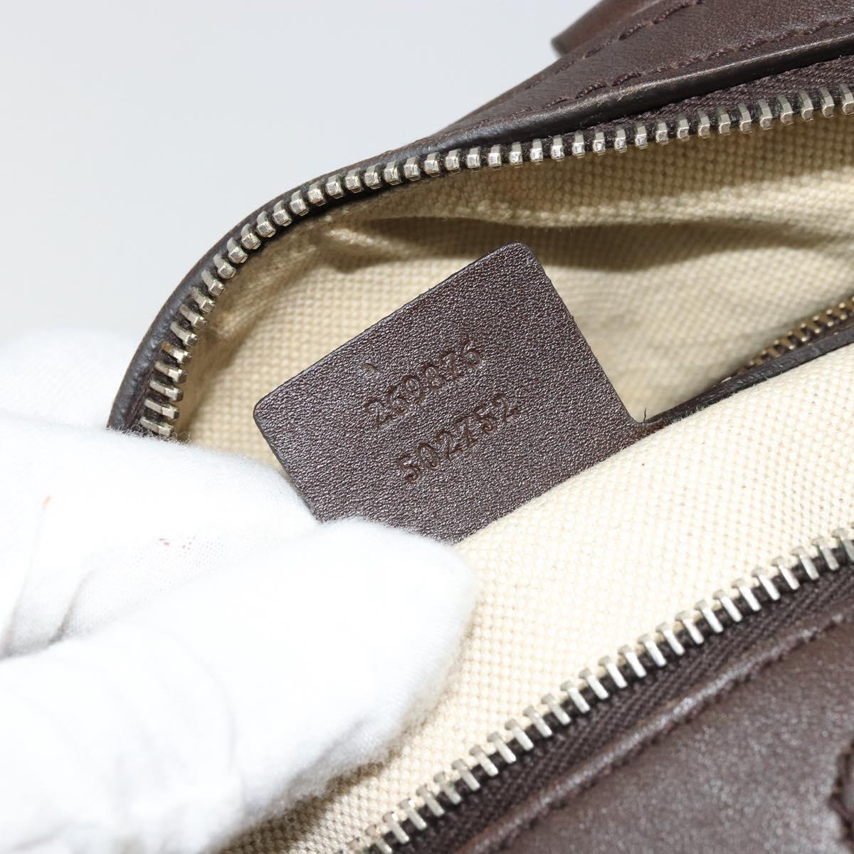 GUCCI GG Canvas Mini Boston Bag Beige Gold 269876 Auth 175892