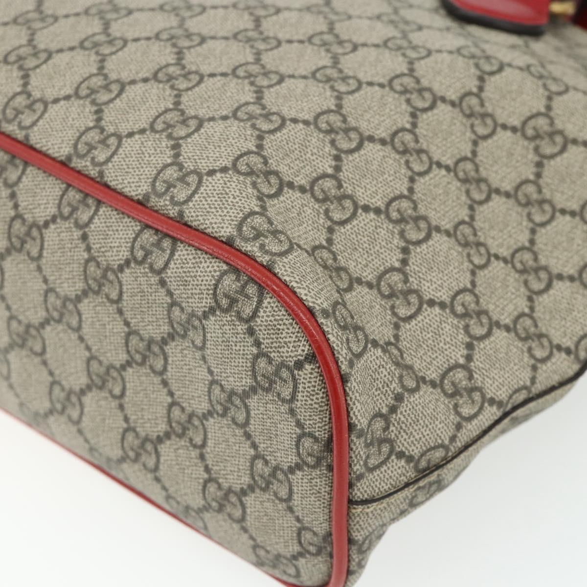 GUCCI GG Supreme Mystic Cat Hand Bag PVC 2way Beige Gold 473887 Auth 175893A