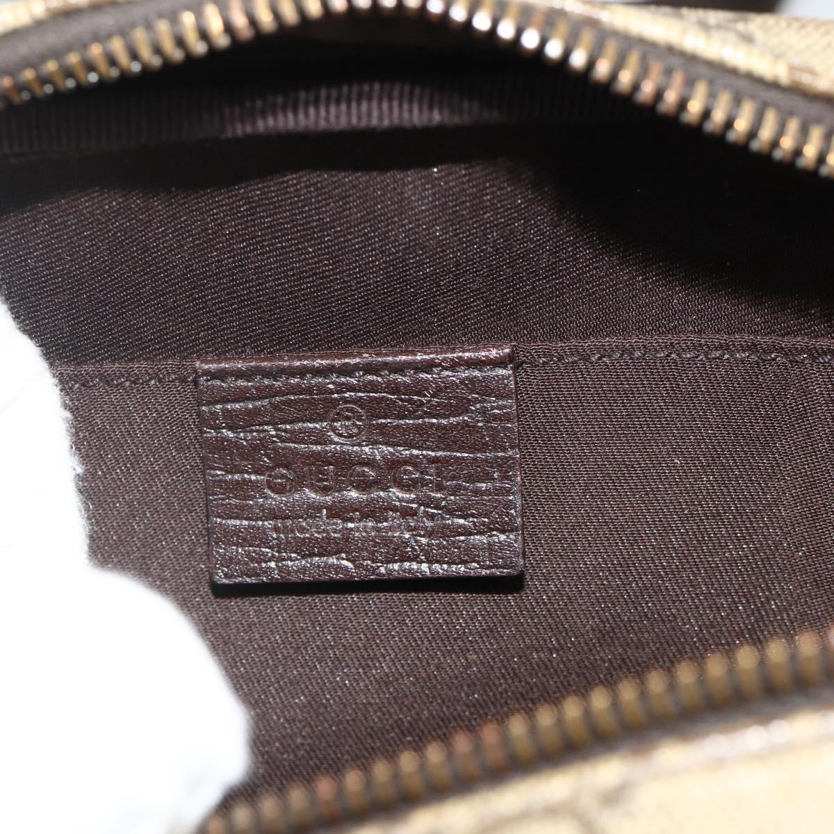 GUCCI GG Supreme Shoulder Bag PVC Beige Silver 122754 Auth 175918A