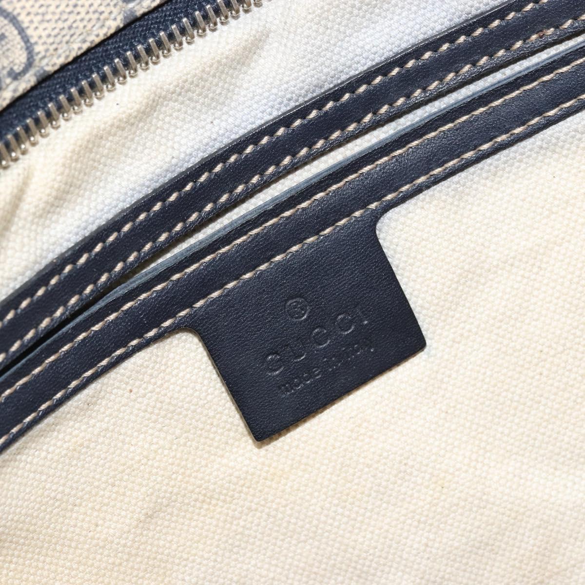 GUCCI GG Supreme Shoulder Bag PVC Beige Silver 201446 Auth 175923A