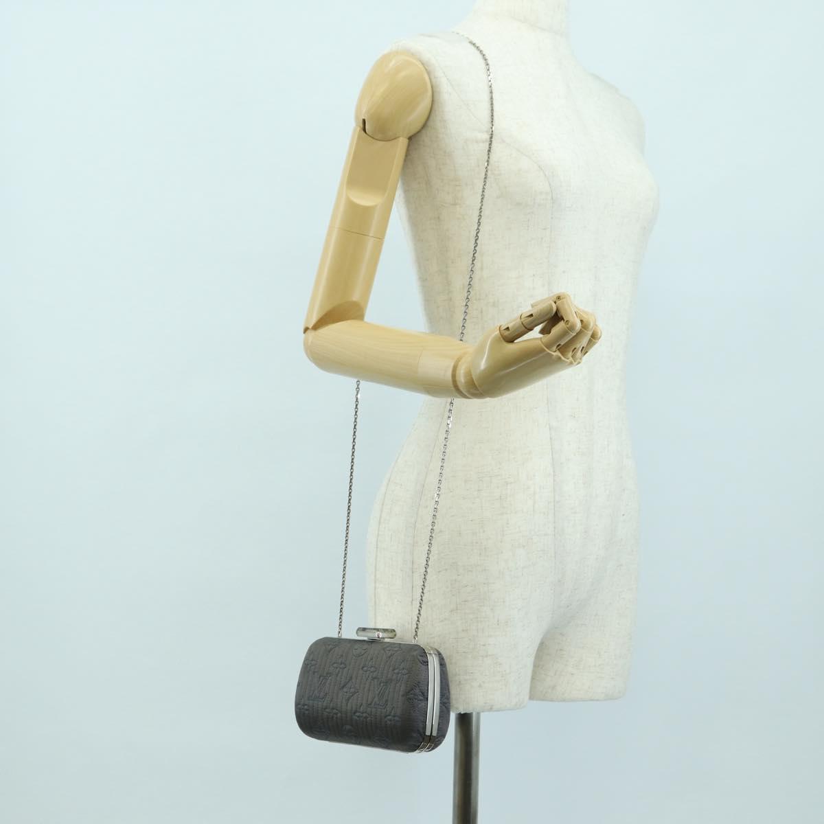 LOUIS VUITTON Monogram Motard Minodiere Clutch Bag Gray M95802 LV Auth 175928V