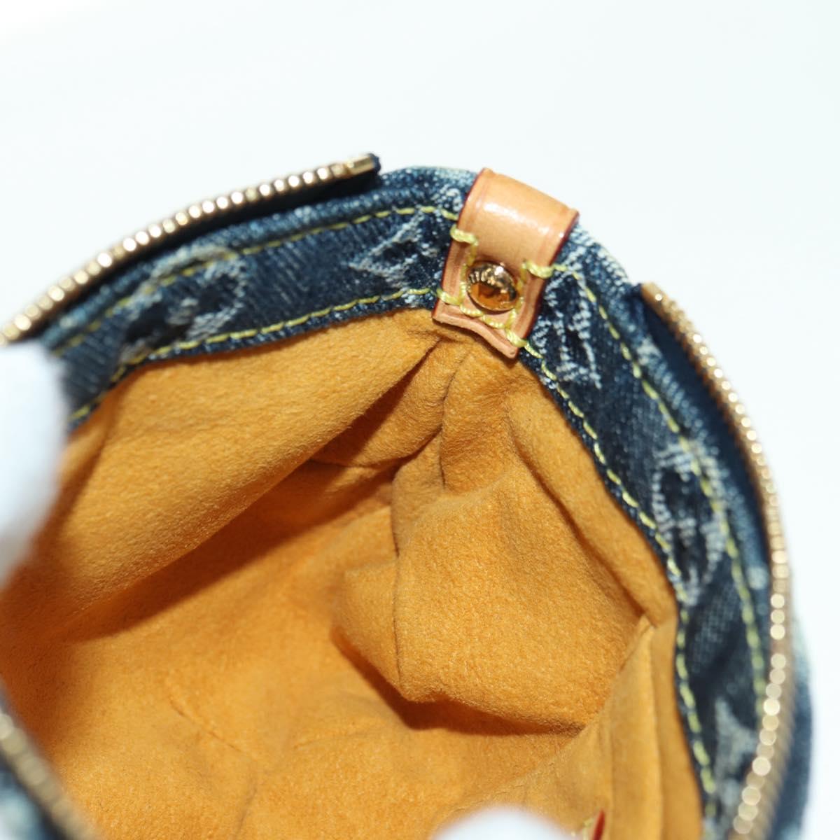 LOUIS VUITTON Monogram Denim Trousse Leie Pouch Blue M95335 LV Auth 175930SAV