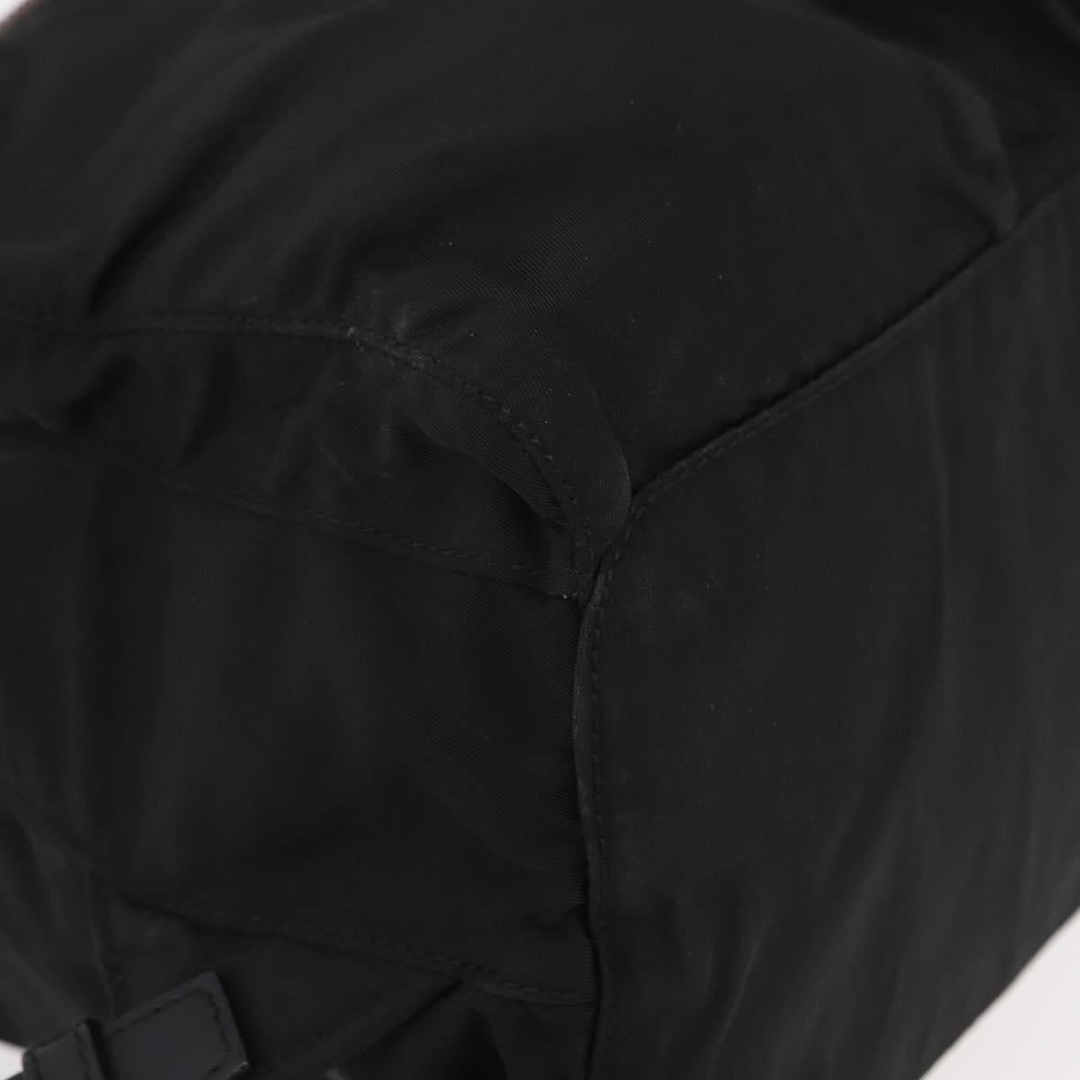 PRADA Backpack Nylon Black Silver Auth 175963