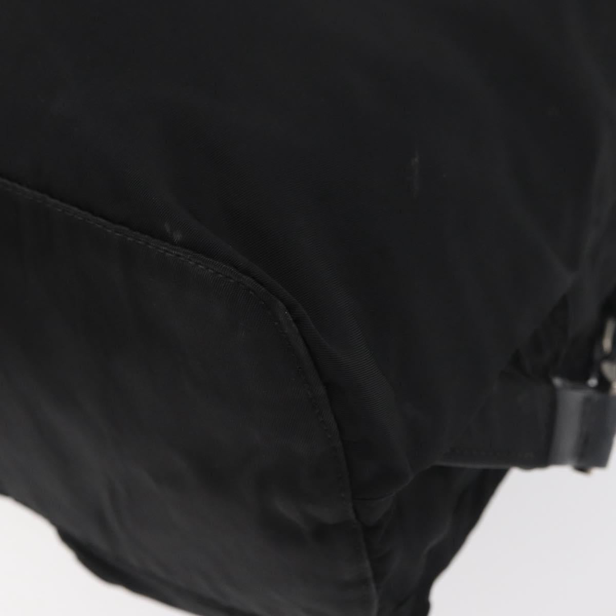 PRADA Backpack Nylon Black Silver Auth 175963