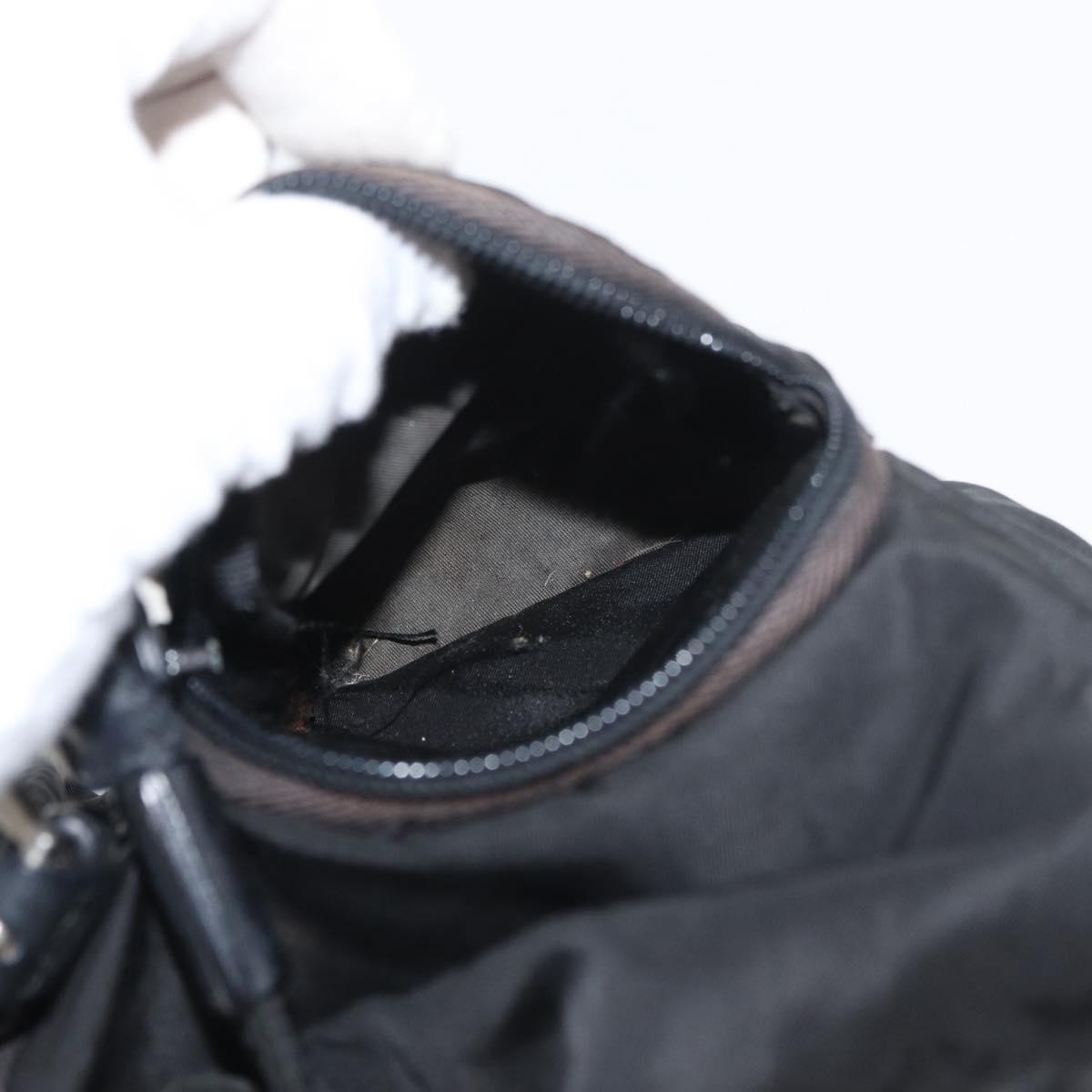 PRADA Backpack Nylon Black Silver Auth 175963