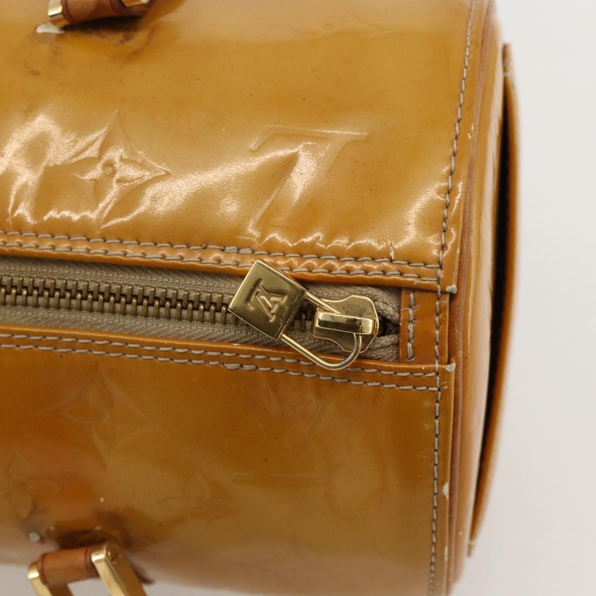 LOUIS VUITTON Monogram Vernis Bedford Hand Bag Beige M91006 LV Auth 175968