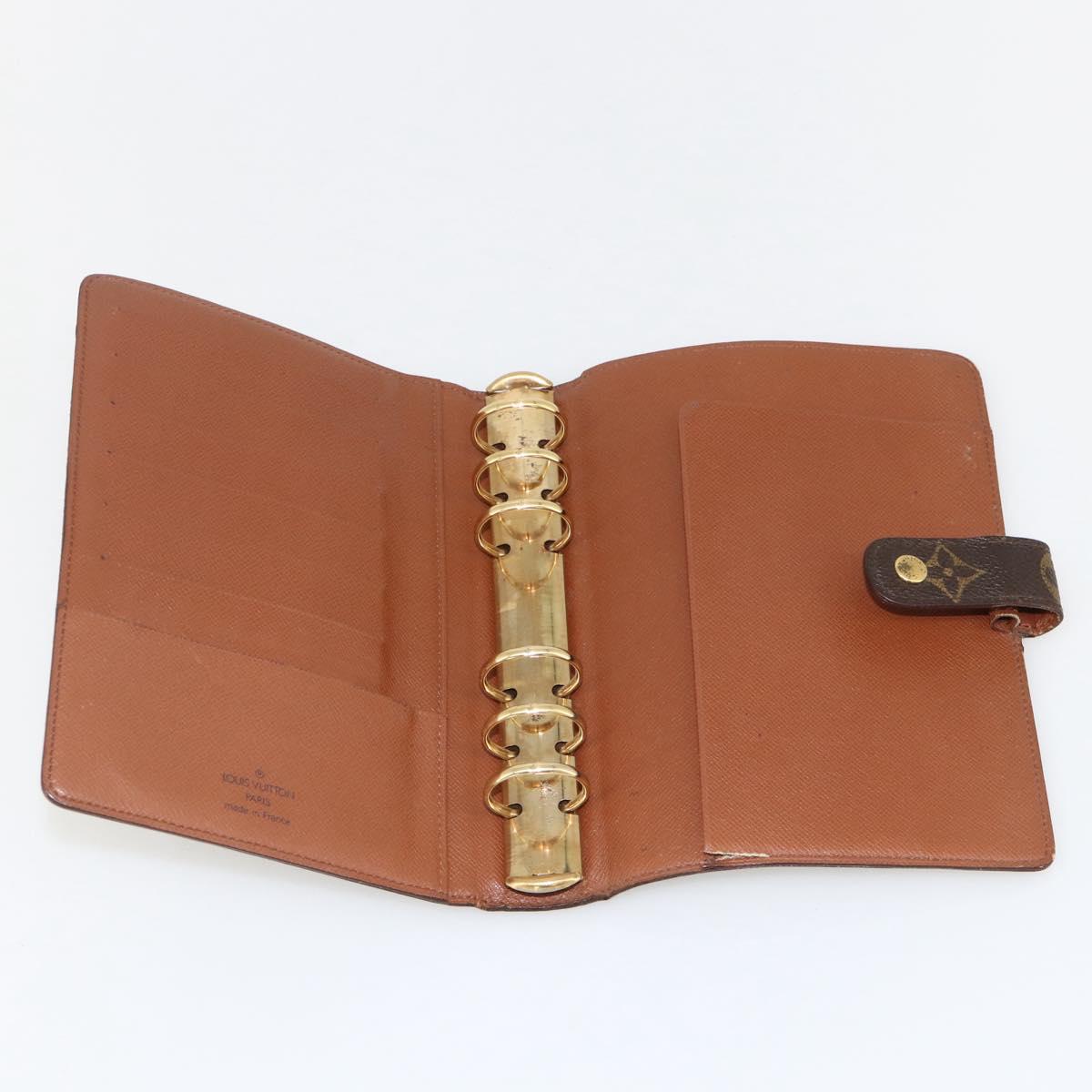 LOUIS VUITTON Monogram Agenda MM Day Planner Cover R20105 LV Auth 175981