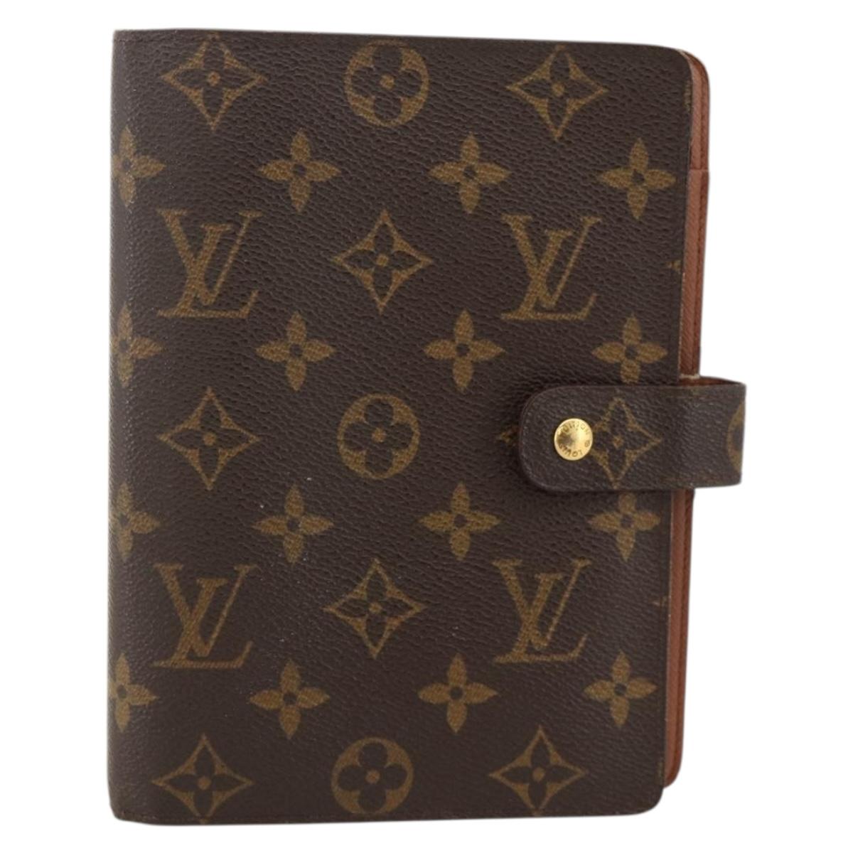 LOUIS VUITTON Monogram Agenda MM Day Planner Cover R20105 LV Auth 175981