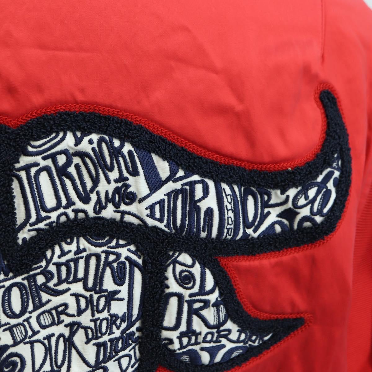 Christian Dior Bomber jacket Shawn Stussy Collaboration Nylon Red Auth 175991SM