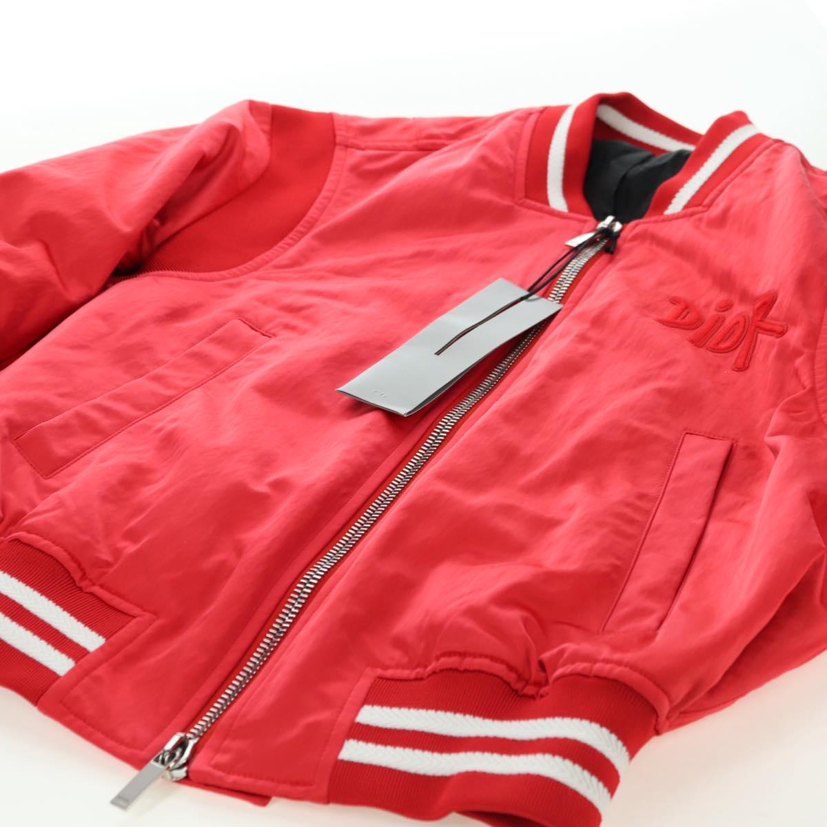 Christian Dior Bomber jacket Shawn Stussy Collaboration Nylon Red Auth 175991SM