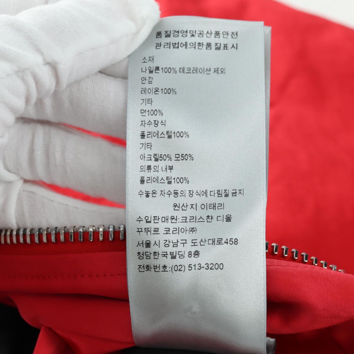 Christian Dior Bomber jacket Shawn Stussy Collaboration Nylon Red Auth 175991SM