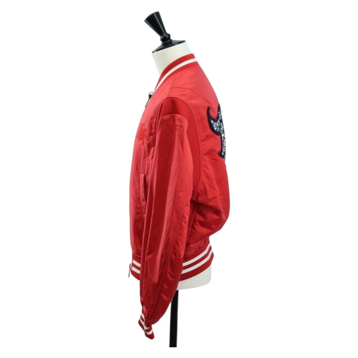Christian Dior Bomber jacket Shawn Stussy Collaboration Nylon Red Auth 175991SM