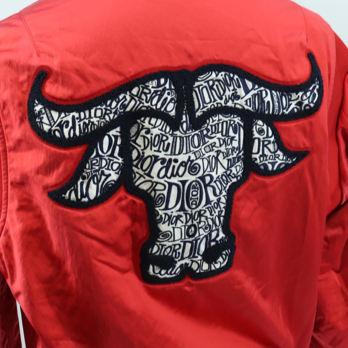 Christian Dior Bomber jacket Shawn Stussy Collaboration Nylon Red Auth 175991SM