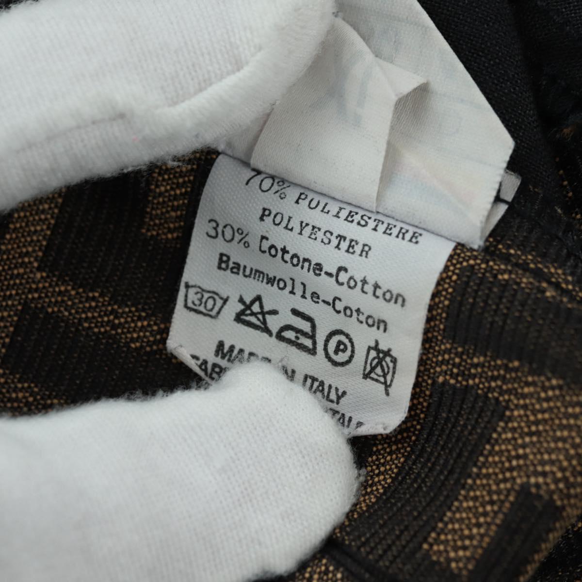 FENDI Zucca Canvas Skirt Black Brown Auth 175992A