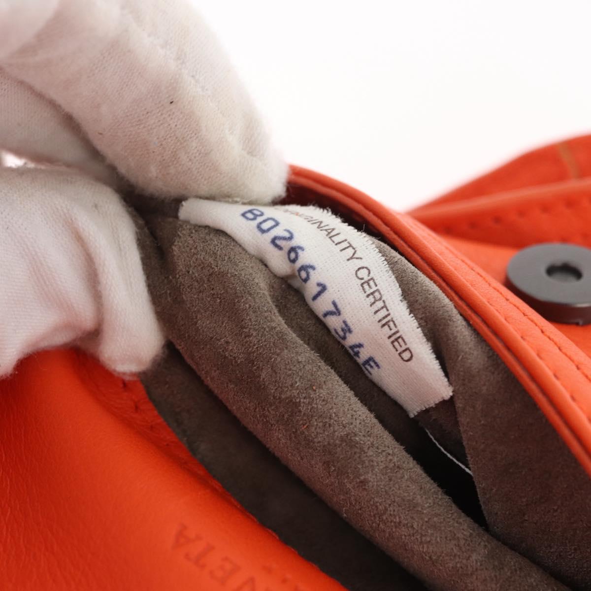 BOTTEGA VENETA INTRECCIATO Shoulder Bag Leather Orange Auth 176058