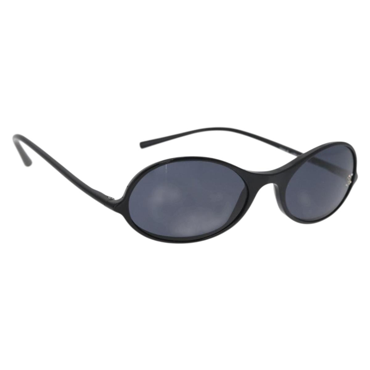 CHANEL COCO Mark Sunglasses plastic Black CC Auth 176084A