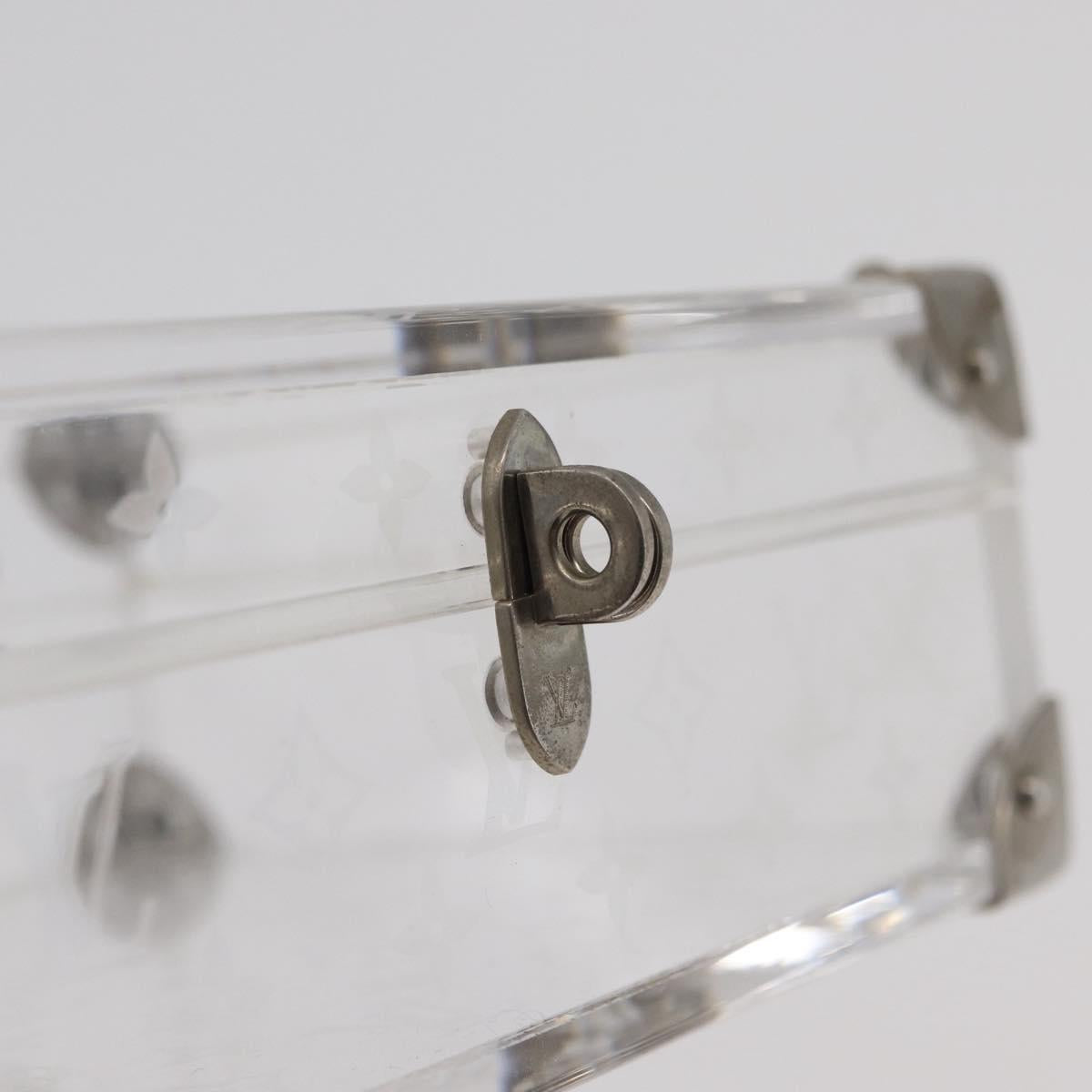 LOUIS VUITTON Monogram Love Message Mini Trunk plastic Clear M99079 Auth 176089